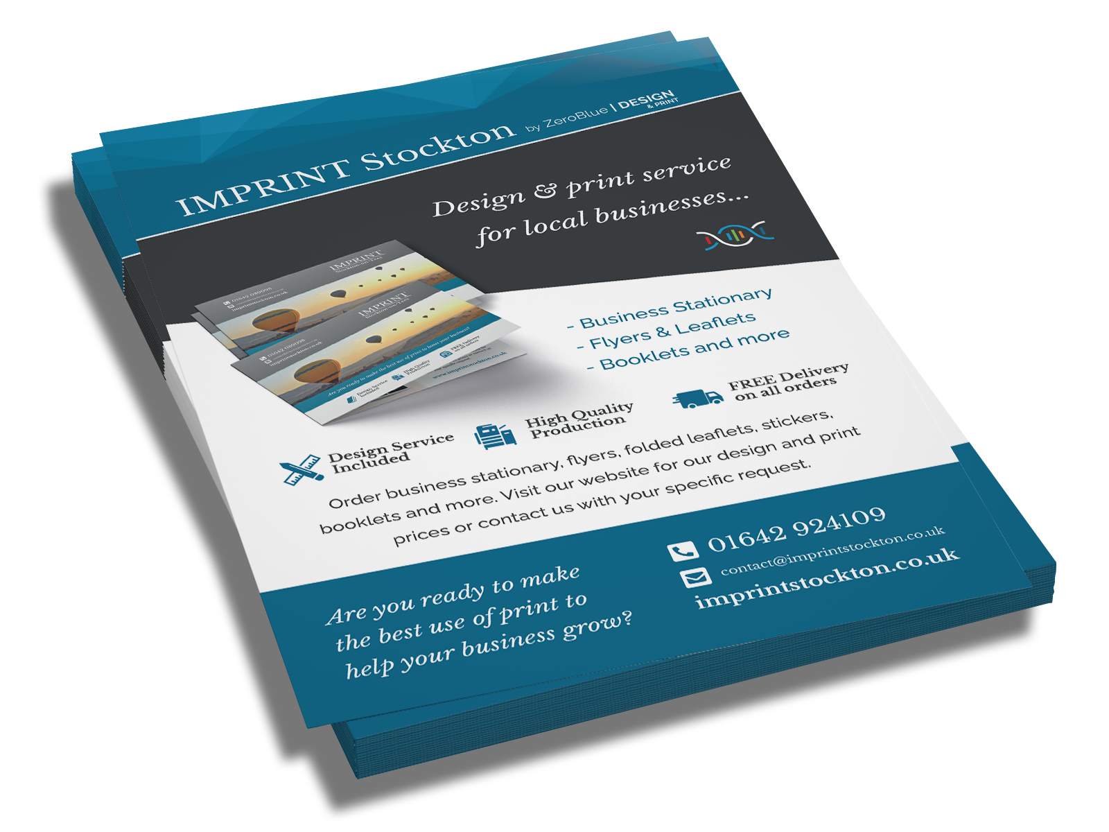 A flyer from Imprint Stockton.